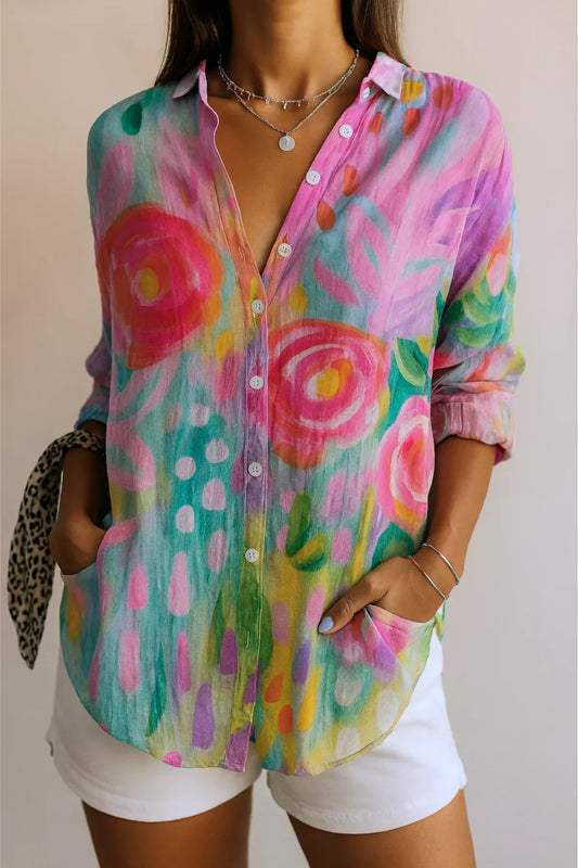 Astra | Colorful Pattern Blouse