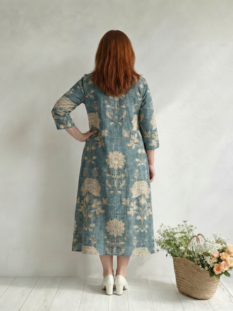 Skye | Gentle Shape Floral Midi Dress